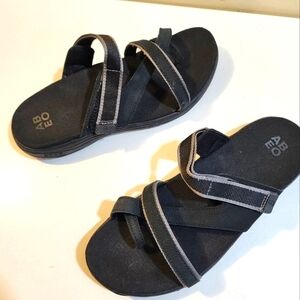 ABEO Women's Black Comfort Footsmart sandals 9.5N